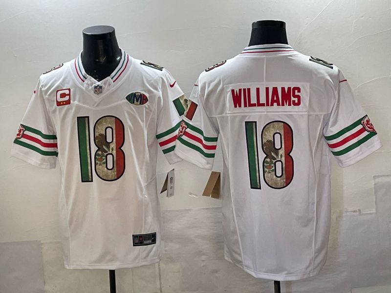 Men 2026 Chicago Bears #18 Williams white 3th generations Nike Limited NFL Jersey style 001